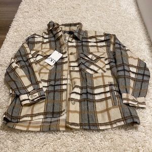 Flannel shacket Zara
